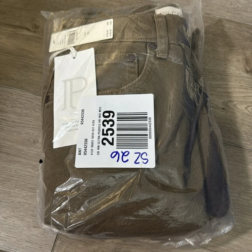 NWT! Anthropologie Pilcro Moss High-Rise Wide-Leg Puddle Jeans - Size 26 ⚽️ - Picture 9 of 9